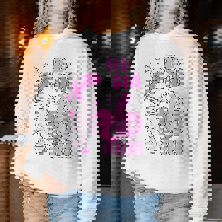 Bambino 6° Compleanno Ragazza Bambina 6 Anni Unicorno Ho Già 6 Anni Women Sweatshirt Regalos divertidos