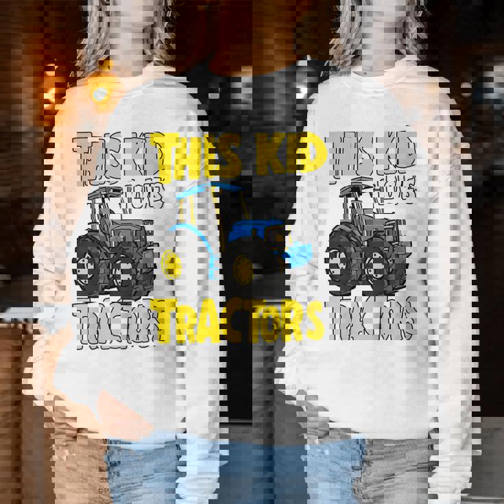 Bambino Trattore Amante Fattoria Ragazzi Ragazze Questo Ragazzo Ama Trattori Women Sweatshirt Regalos divertidos