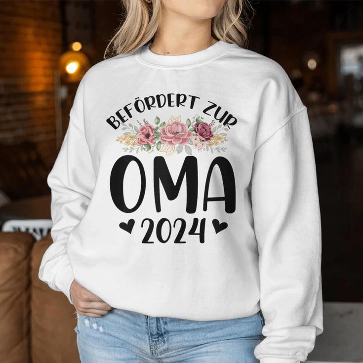 Befördert Zur Oma 2024 Oma 2024 Sweatshirt Frauen Lustige Geschenke