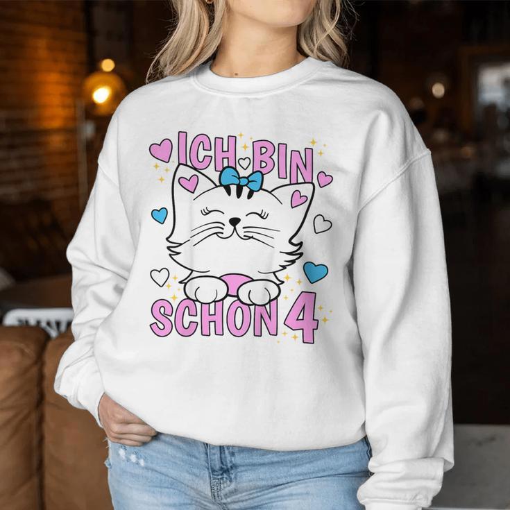 Children's Ich Bin Schon 4 Jahre Alt Ich Bin Schon 4 Years Old Girls Sweatshirt Frauen Lustige Geschenke