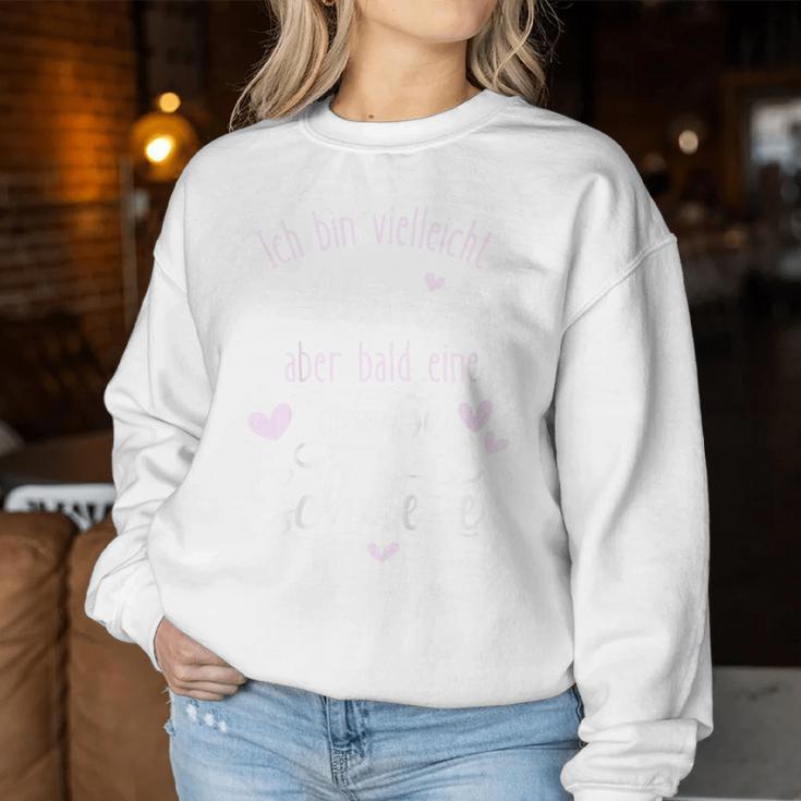 Children's Ich Binielleicht Klein Aber Bald Eine Große Schwester 2024 German Sweatshirt Frauen Lustige Geschenke