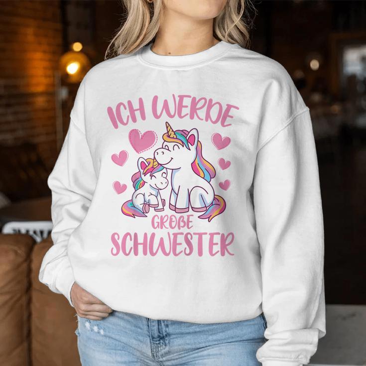 Children's Ich Werde Große Schwester 20242025 Unicorn Sweatshirt Frauen Lustige Geschenke