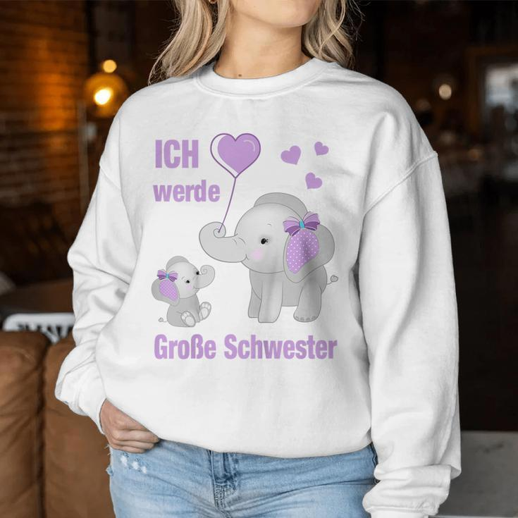 Children's Ich Werde Große Schwester Elefant Ich Werde Große Schwester Sweatshirt Frauen Lustige Geschenke