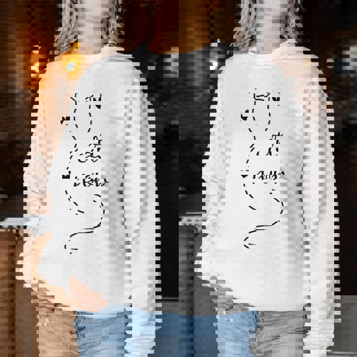 Cute Cat Mam Cat Mama Kitty Kitten Cat Mom Women Sweatshirt Unique Gifts