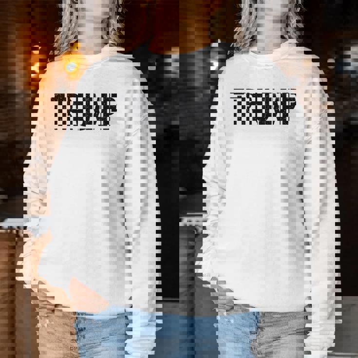 Estilo Militar De Plantilla Donald Trump 2024 Sudadera Mujer Regalos divertidos