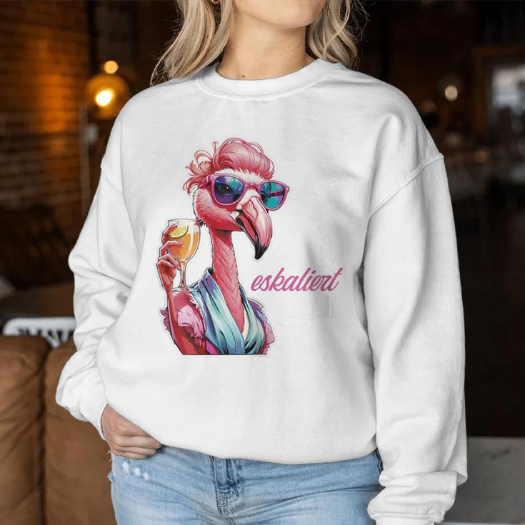 Flamingo Es Escaliert Eh Sweatshirt Frauen Lustige Geschenke