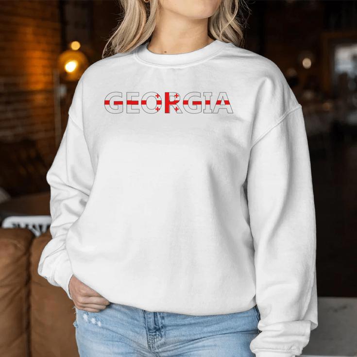 Georgia Flag Women's Georgian Flag Children Georgia Sweatshirt Frauen Lustige Geschenke