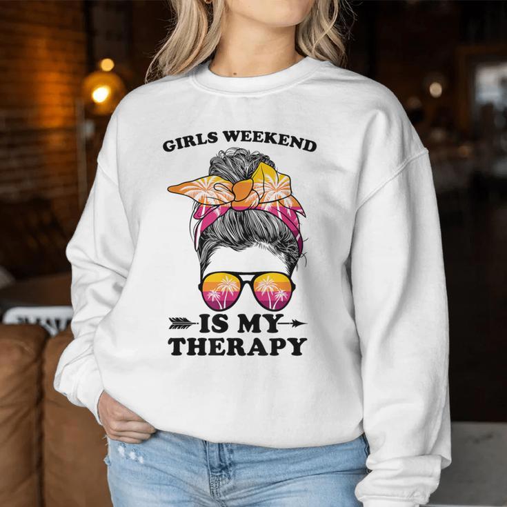 Girlswochenende Ist Meine Therapie Summer Holiday Sweatshirt Frauen Lustige Geschenke