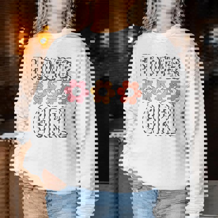 Groovy Flower Girl Proposal Wedding Bridesmaid Bridal Shower Women Sweatshirt Unique Gifts