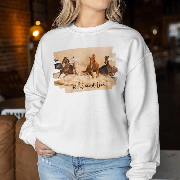 Horse Riding Desert Freedom Sweatshirt Frauen Lustige Geschenke