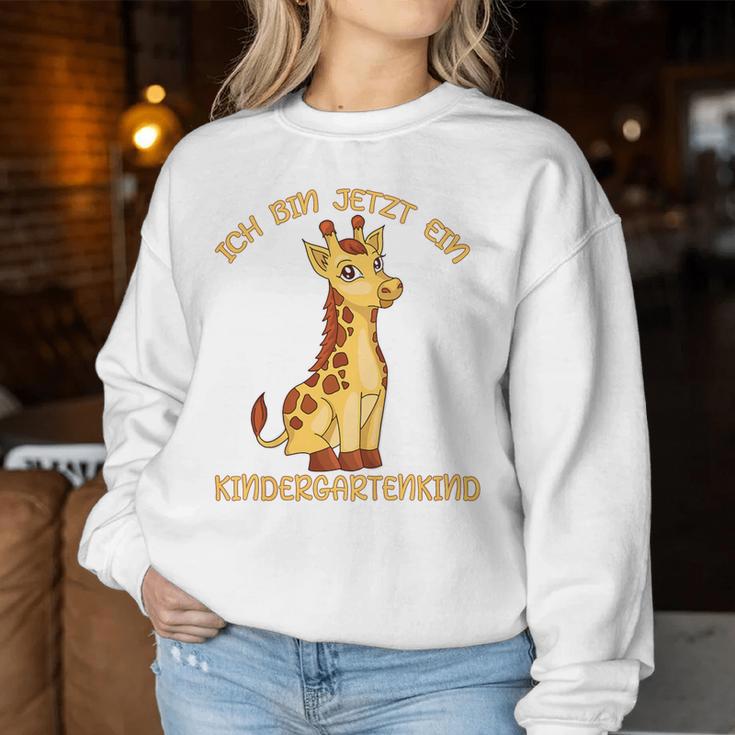 Ich Bin Jetzt Ein Kindergartenkind Giraffe Sweatshirt Frauen Lustige Geschenke