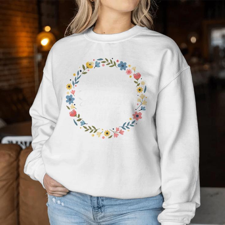 Kinder Ich Werde Große Schwester 2025 Flower Wreath Girl Cute Blue Sweatshirt Frauen Lustige Geschenke