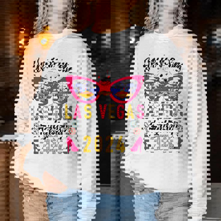 Here We Come Las Vegas 2024 Girls Trip Vacation Las Vegas Women Sweatshirt Personalized Gifts