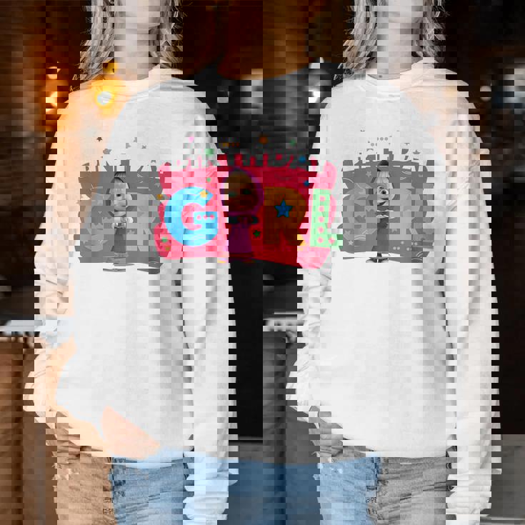 Masha E Orso Birthday Girl Women Sweatshirt Regalos divertidos