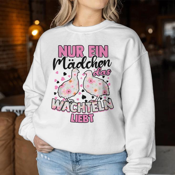 Nur Ein Girlchen Das Quailel Loves Earthquail Children's Quail Sweatshirt Frauen Lustige Geschenke