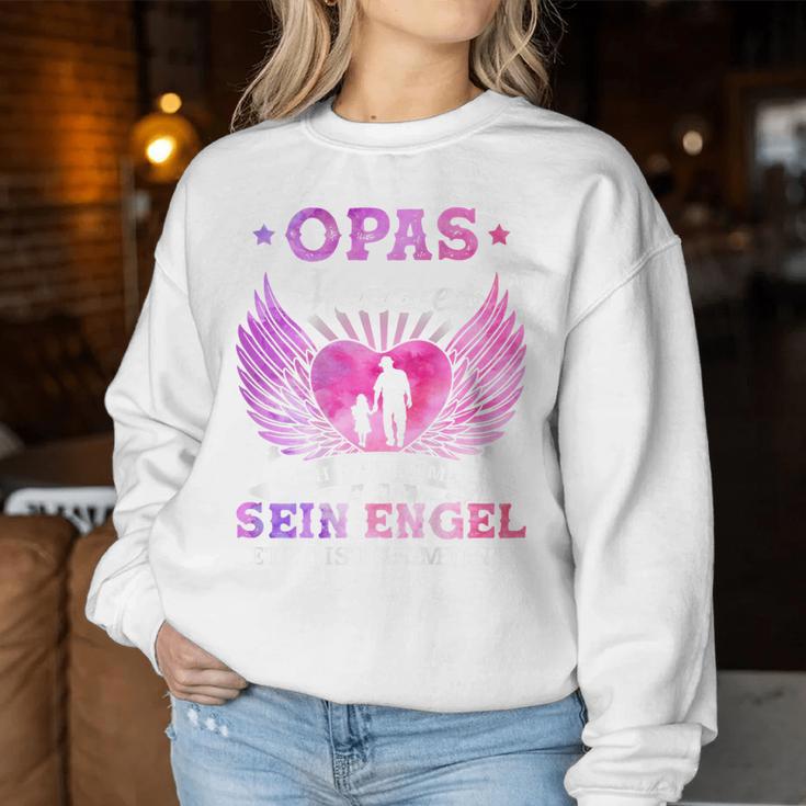 Opas Girl Ich War Once Sein Angel Jetzt Ist Er Meiner Sweatshirt Frauen Lustige Geschenke