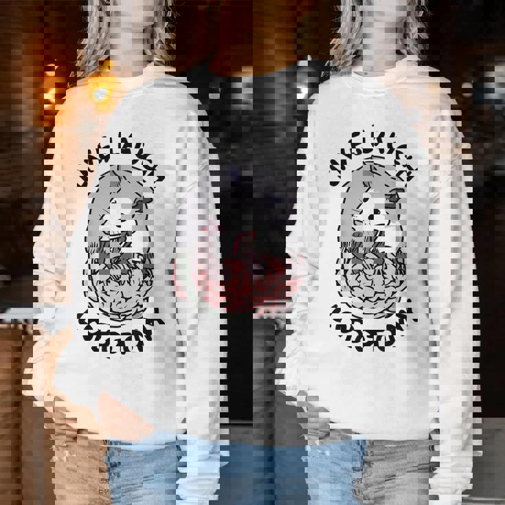 Opossum Screaming Live Laugh Lobotomy Women Women Sweatshirt Personalized Gifts