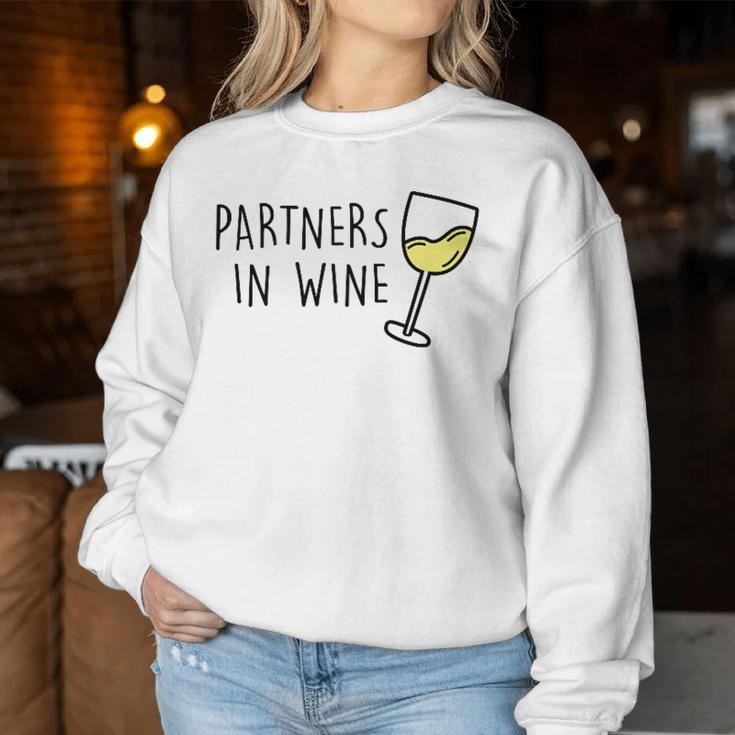 Partners In Wine Wine Red Wine Rose Wine Am Pm Wine Fun Sweatshirt Frauen Lustige Geschenke