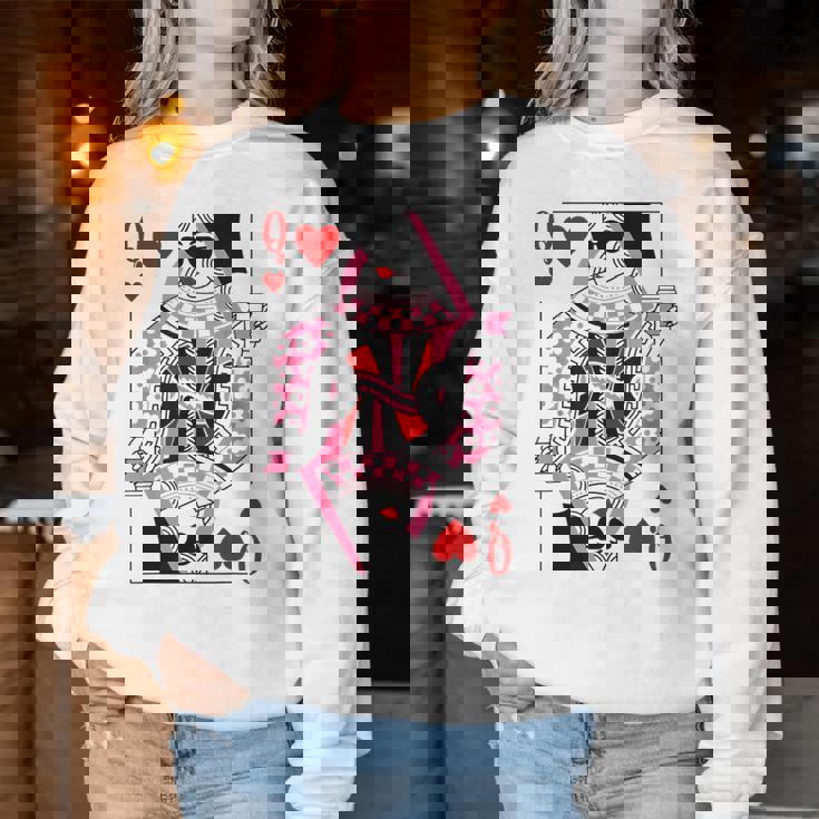 Queen Of Hearts Coffee Lover Women Sweatshirt Unique Gifts
