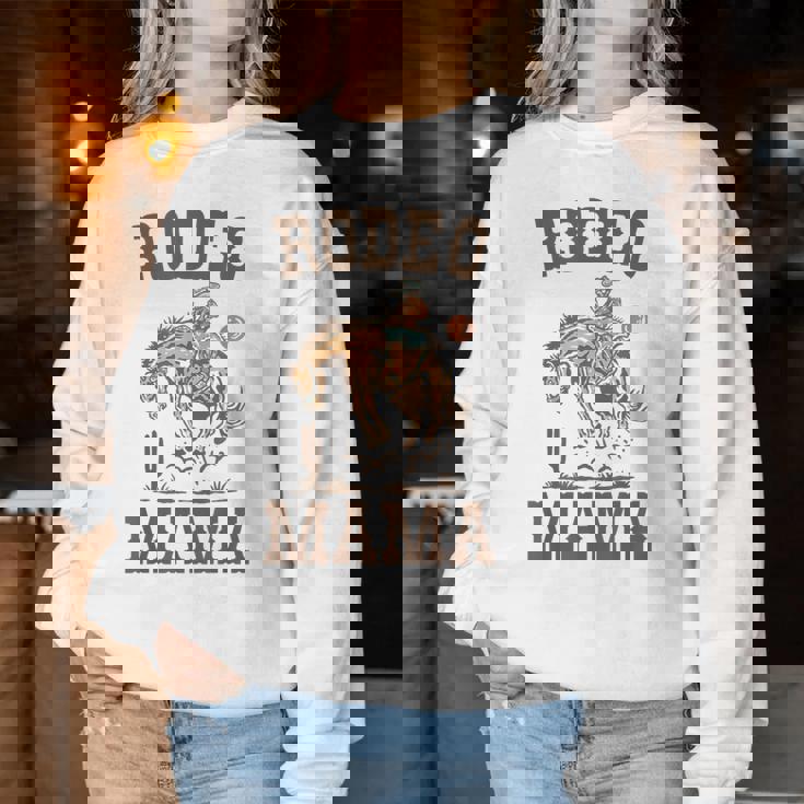 Rodeo Mama Mommy Mom Western Cowboy Birthday Family Matching Women Sweatshirt Personalized Gifts