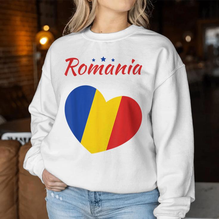 Romania Flag Women's Romania Sweatshirt Frauen Lustige Geschenke