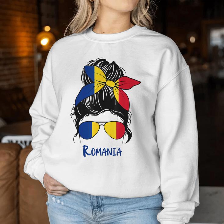 Romania Girls' Romania Woman Flag Sweatshirt Frauen Lustige Geschenke