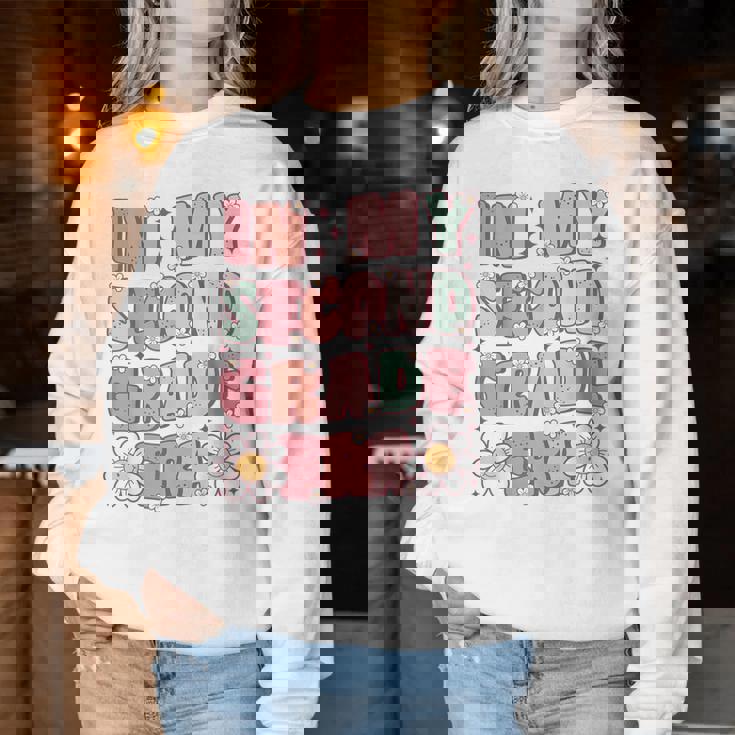 In My Second Grade Era Cute Groovy 2Nd Grade Back To School Women Sweatshirt Unique Gifts
