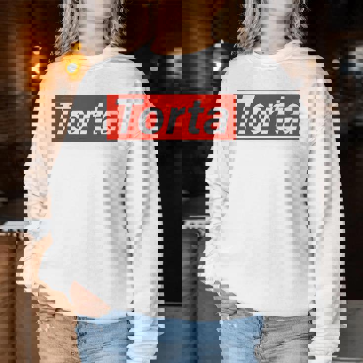 Torta Red Box Logo Hispanic Latin Food Women Women Sweatshirt Unique Gifts