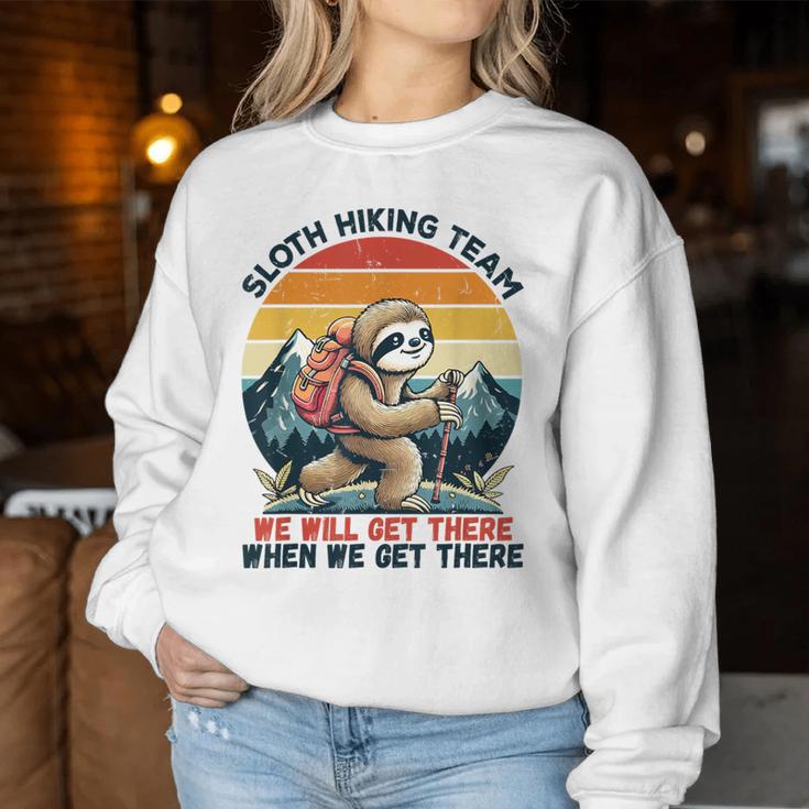 Vintage Outdoor Trekking Hiking Sloth Sweatshirt Frauen Lustige Geschenke