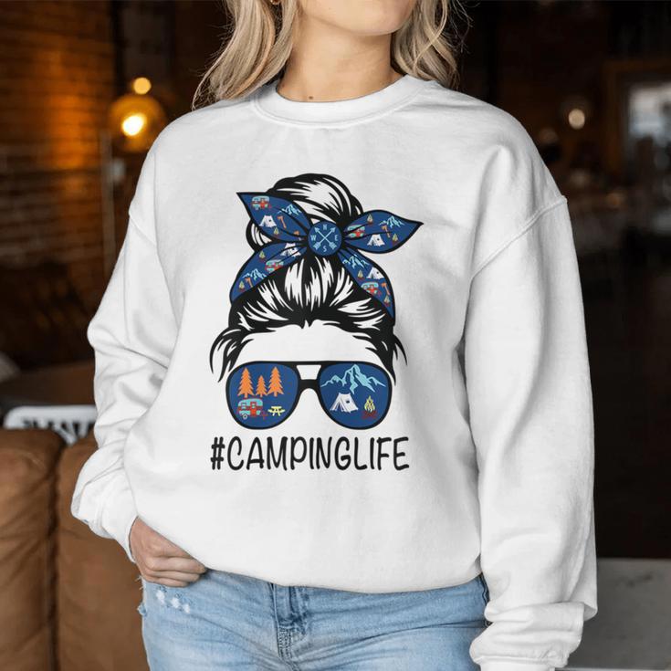 Women's Campinglife Camperleben Coolintage Camper Camping Sweatshirt Frauen Lustige Geschenke