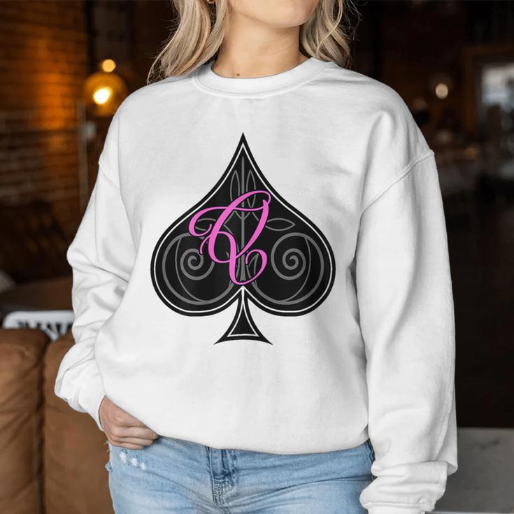 Women's Queen Of Spades Hot Wife Swinger Sweatshirt Frauen Lustige Geschenke