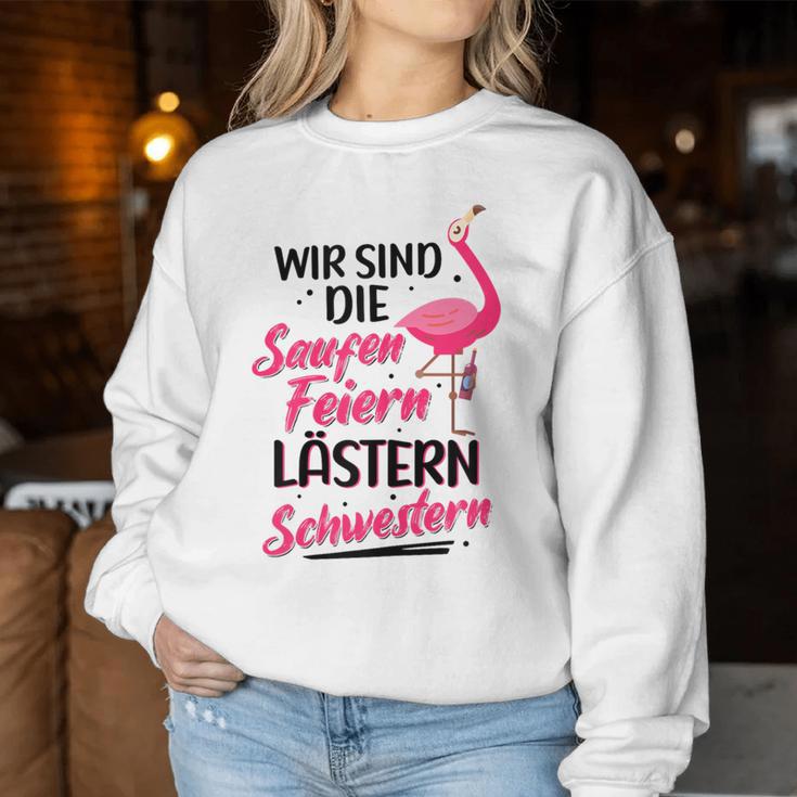 Women's Wir Sind Die Saufen Feiern Lästern Schwestern Party Saufen Sweatshirt Frauen Lustige Geschenke