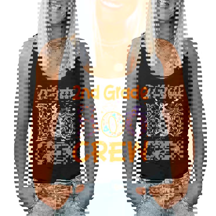 2Nd Grade Boo Crew Second Grade Teacher Halloween Women Tank Top