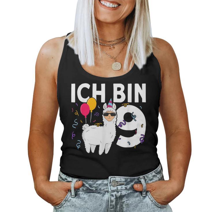 Alpaca Ich Bin Schon 9 Geburtstag Llama Tank Top Frauen