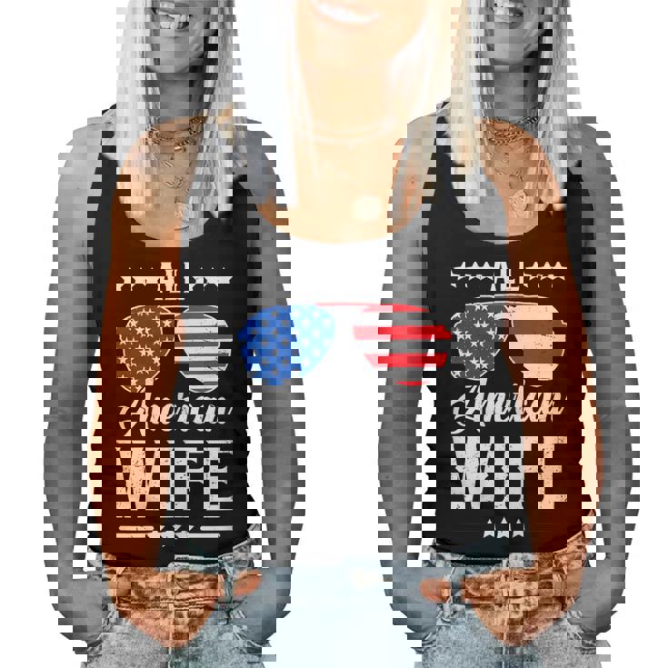 All American Wife 4Th Of July Patriotic Usa Matching Women Tank Top