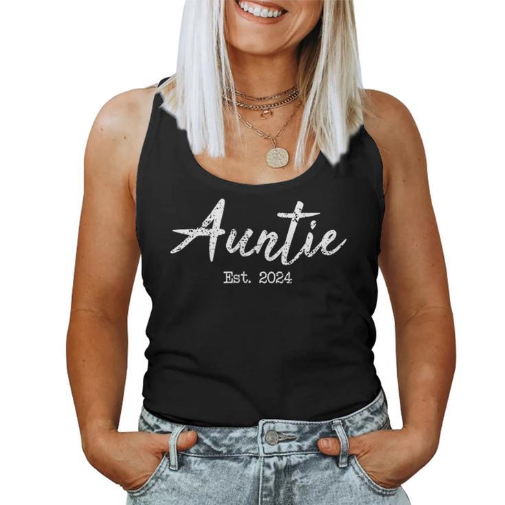 Auntie To Be 2024 Auntie Est 2024 New Aunt Tank Top Frauen