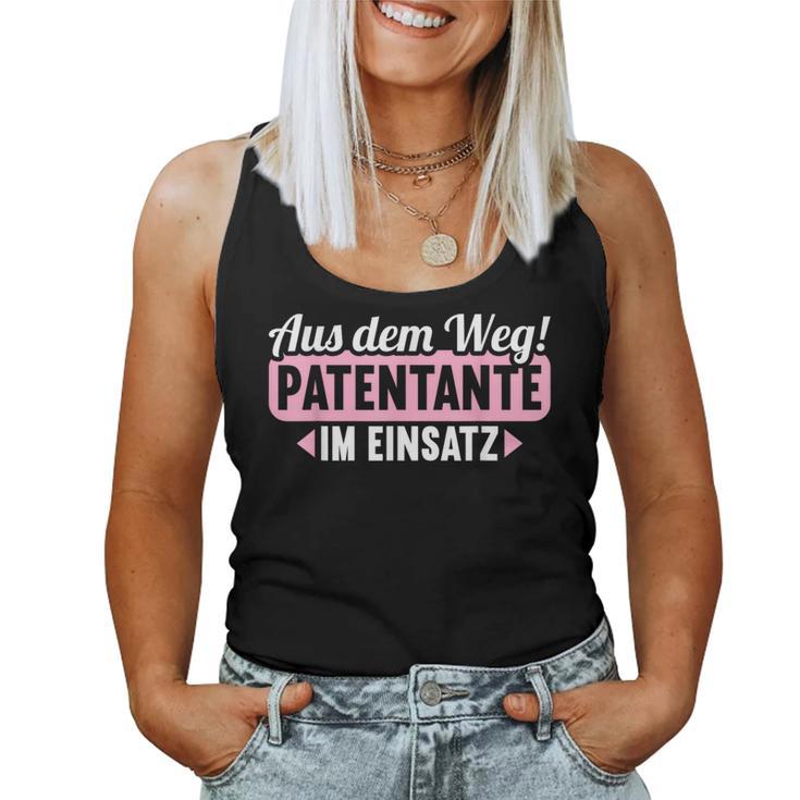 Aus Dem Weg Patentante Im Einatz Patenkind Baby Godmother S Tank Top Frauen