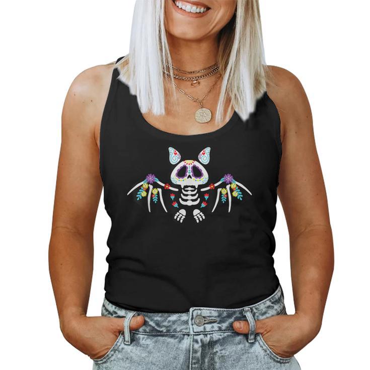 Bat Día De Los Muertos Mexican Holiday Bat Lover S Tank Top Frauen