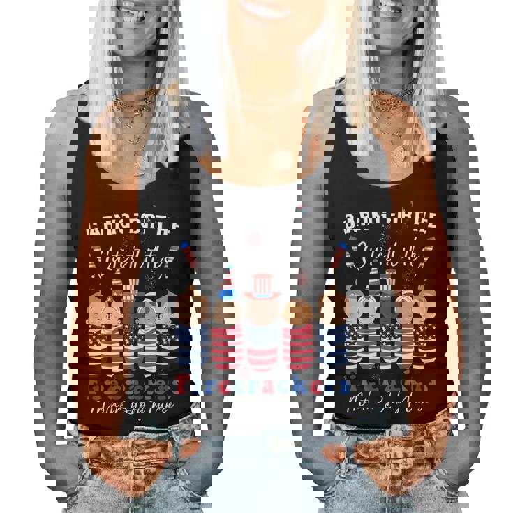 Caring For Cutest Firecrackers Mother Baby Nurse 4Th Of July Women Tank Top Caring For Cutest Firecrackers Mother Baby Nurse 4Th Of July Women Tank Top