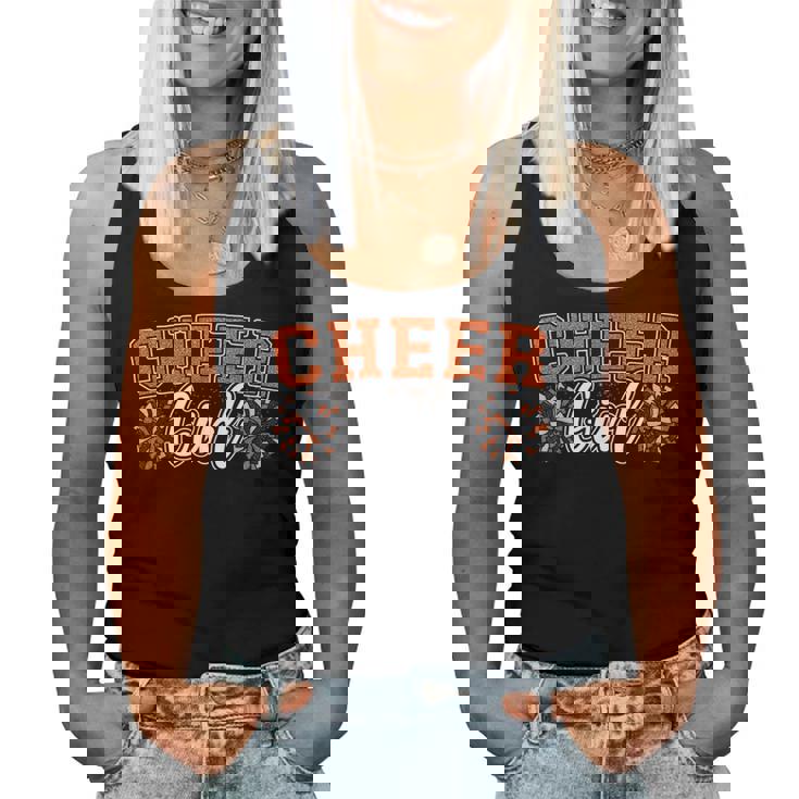 Cheer Girl Cheerleader Cheerleading Practice Orange Women Tank Top
