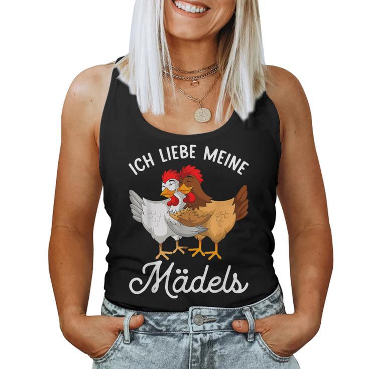 Chicken Ich Liebe Meine Mädels Tank Top Frauen