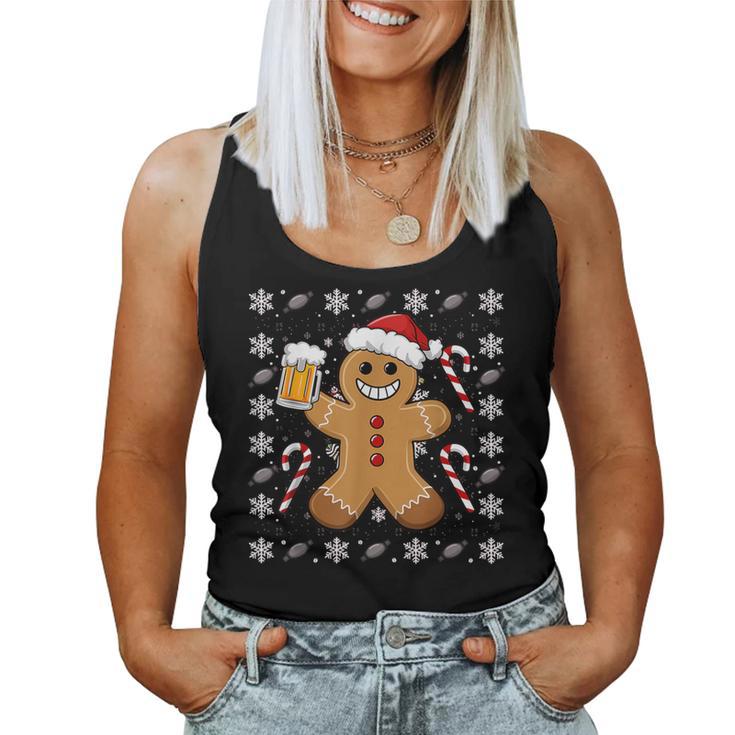 Christmas Christmas Santa Biscuit Beer Tank Top Frauen