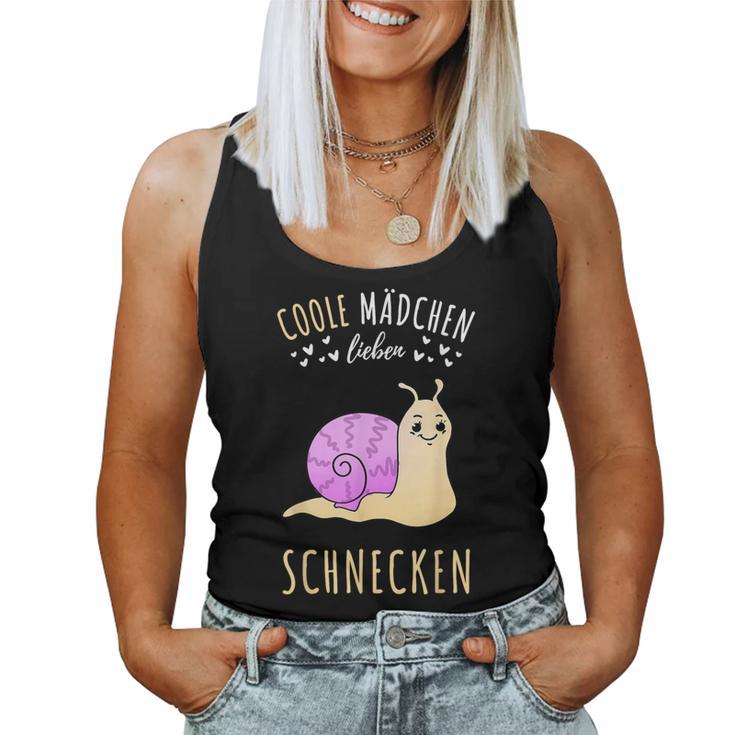 Coole Mädchen Lieben Schnecken Geschenk Tank Top Frauen