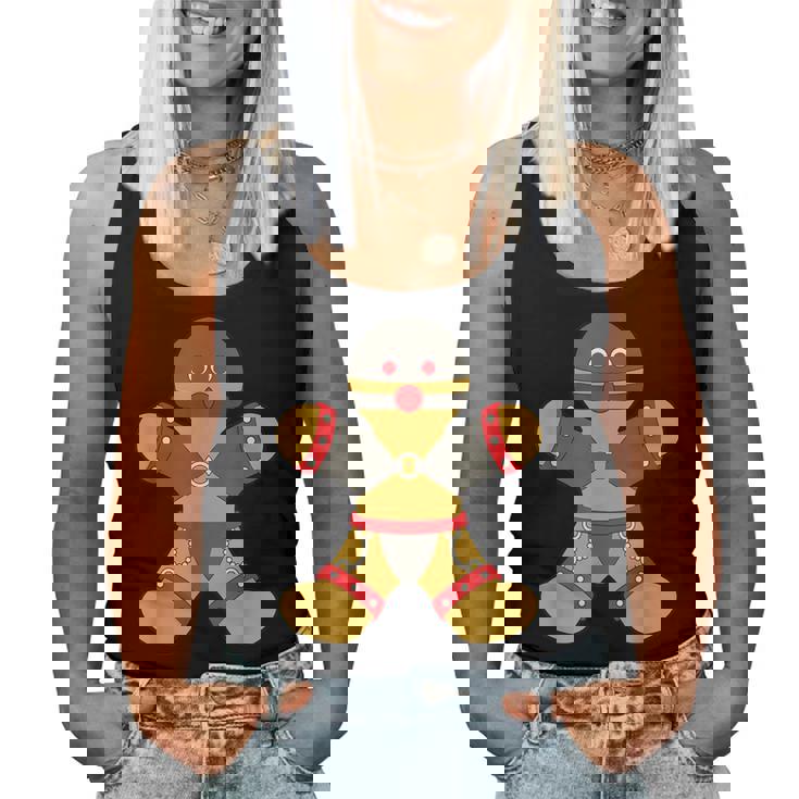 Divertido Bdsm Pan De Jengibre Hombre Broma- Humor Feliz Camiseta sin mangas para mujer