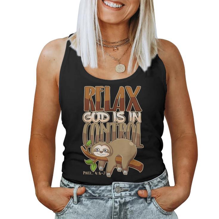 Entspann Dich Gott Hat Alles Unter Kontrolle Christian Tank Top Frauen