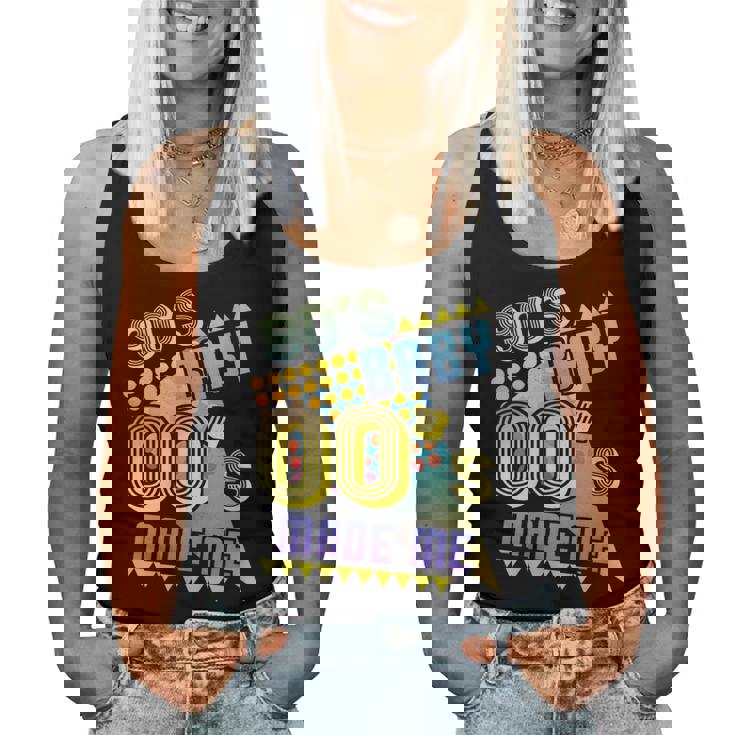 Fiesta De Los 90 Baby 00 Made Me Retrointage Nostalgia De Los 90 Cuello Camiseta sin mangas para mujer