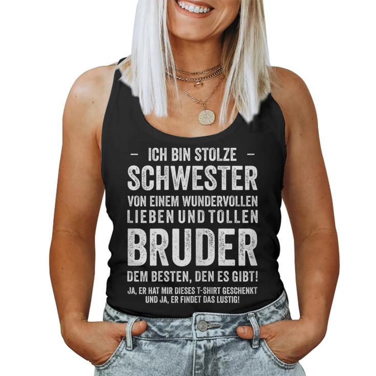 Birthday Ich Bin Stolze Schwester Bruder Tank Top Frauen