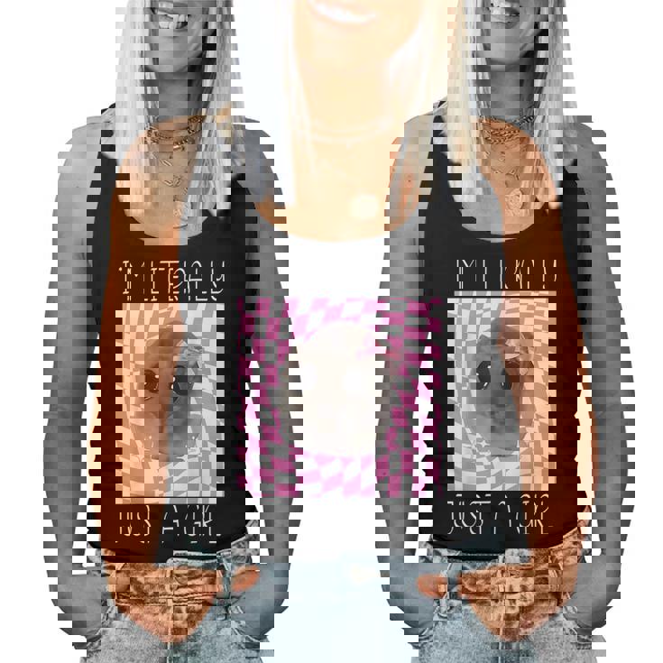 I'm Literally Just A Girl Sad Hamster Meme Women Tank Top I'm Literally Just A Girl Sad Hamster Meme Women Tank Top