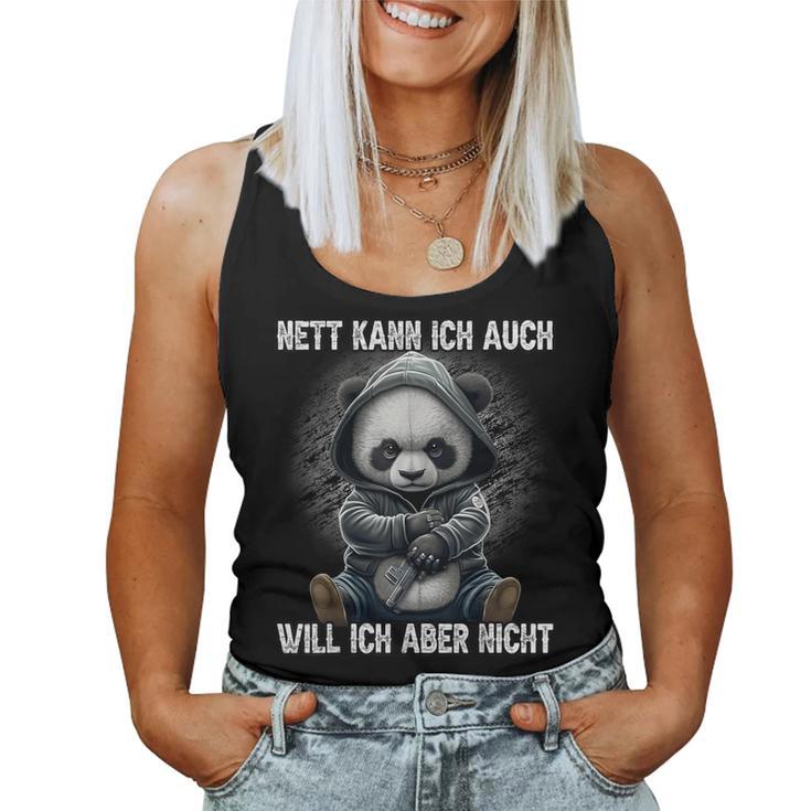 Panda Anime Nett Kann Ich Auch Will Ich Aber Nicht Tank Top Frauen