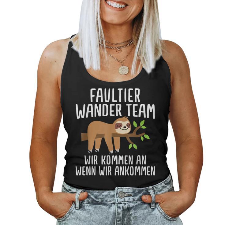 Sloth Hiking Team Hiking Outdoor Idea Tank Top Frauen